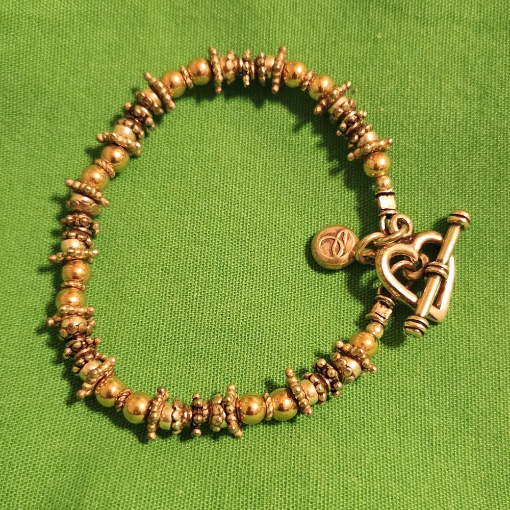 Vintage Elisa Ilana Heart Charm Bracelet